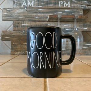 Rae Dunn BLACK GOOD MORNING MUG